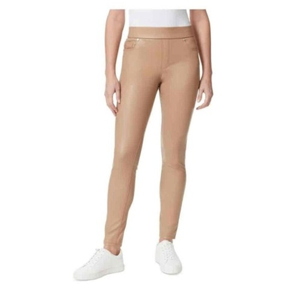 NWT Gloria Vanderbilt Womens Multi Solid Faux Leather Leggings Size 12 Average
